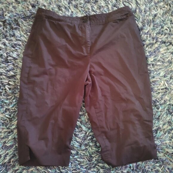 Vintage Talbot's Black Cropped Pants Capris Academia Preppy Twee Corporate Goth - Picture 2 of 7